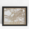 Mapa de madera de Burgos decoración