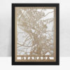 Mapa de madera de Granada decoración